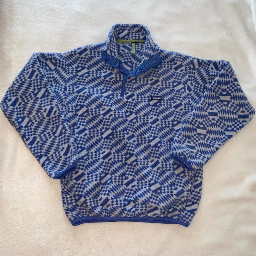 Vintage Patagonia Snap-T Synchilla P'op True Blue Fall ‘98